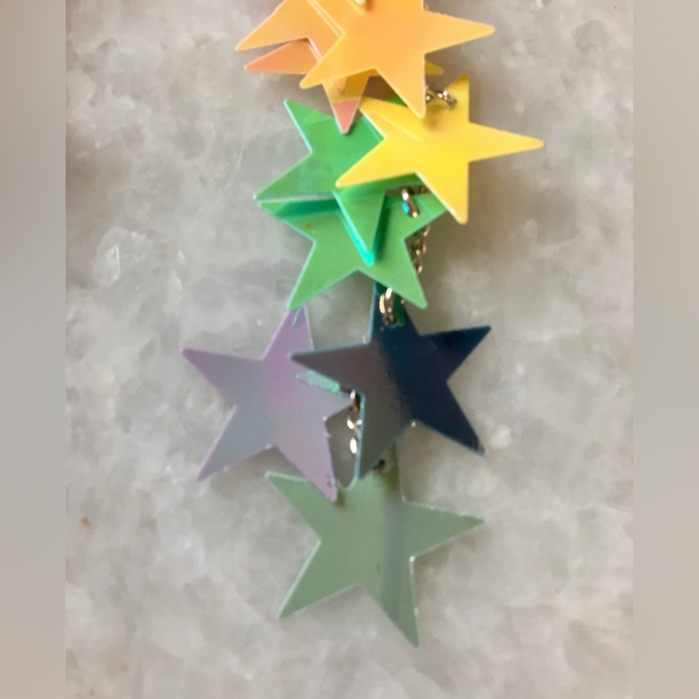 Multicolor Star Dangle Earrings - Picture 12 of 15